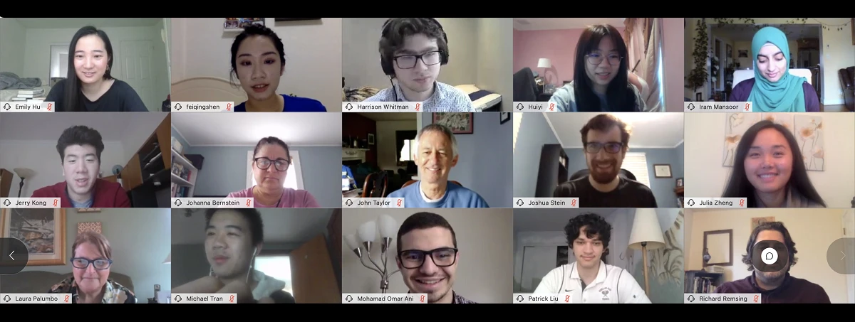 Seniors on zoom call